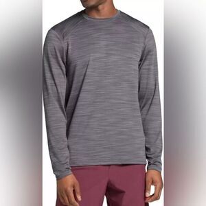 DSG Men’s Movement Long Sleeve Crew Neck Heather Gray Athletic Shirt Size XL